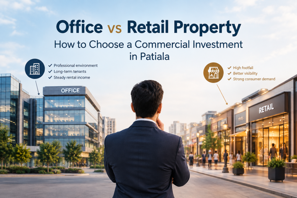 Office vs retail property investment in Patiala